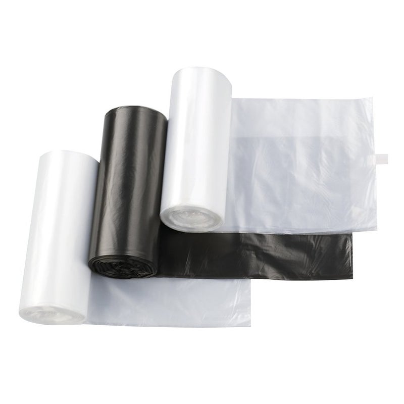 Nicesh 1.6 Gallon Small Trash Bags, Black, Clear and White, 75 Counts - Image 1